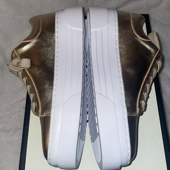 NWT J/SLIDES AMANDA Gold Metallic Sneaker - Picture 13 of 16